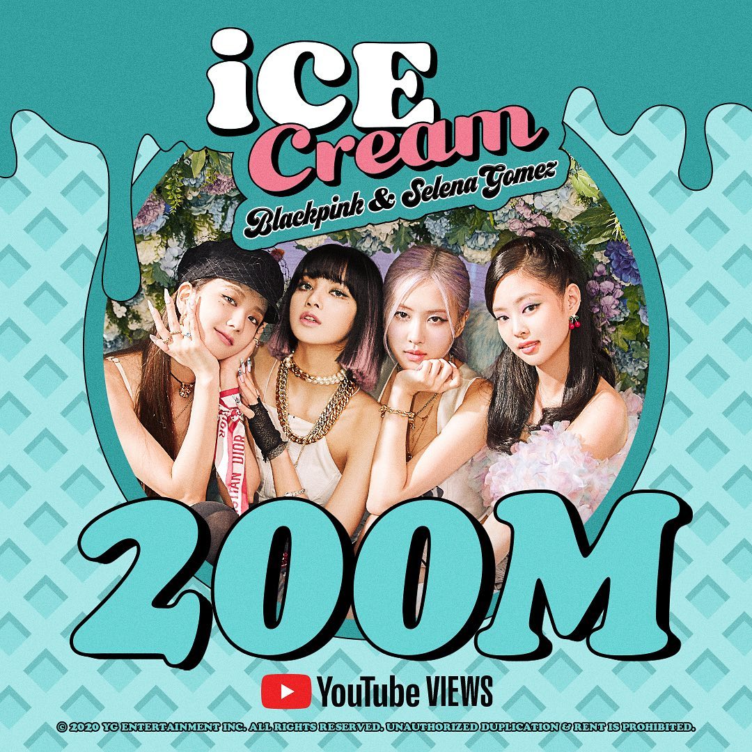 #BLACKPINK #블랙핑크 #SelenaGomez #셀레나고메즈 #IceCream #MV #200MILLION #YOUTUBE #YG…