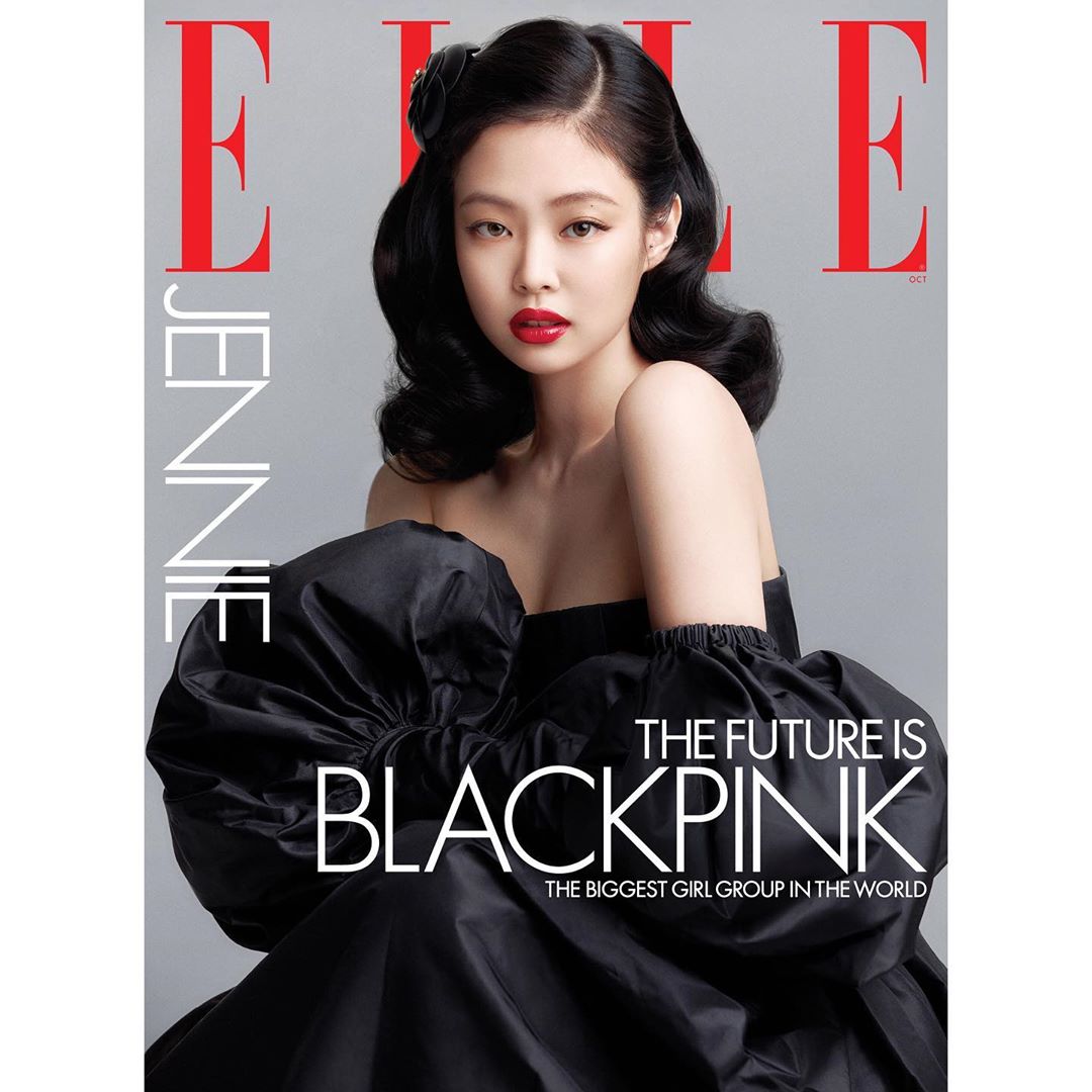 @jennierubyjane on the cover of ELLE (US) @elleusa #광고 ⠀ ELLE October 2020:⠀...