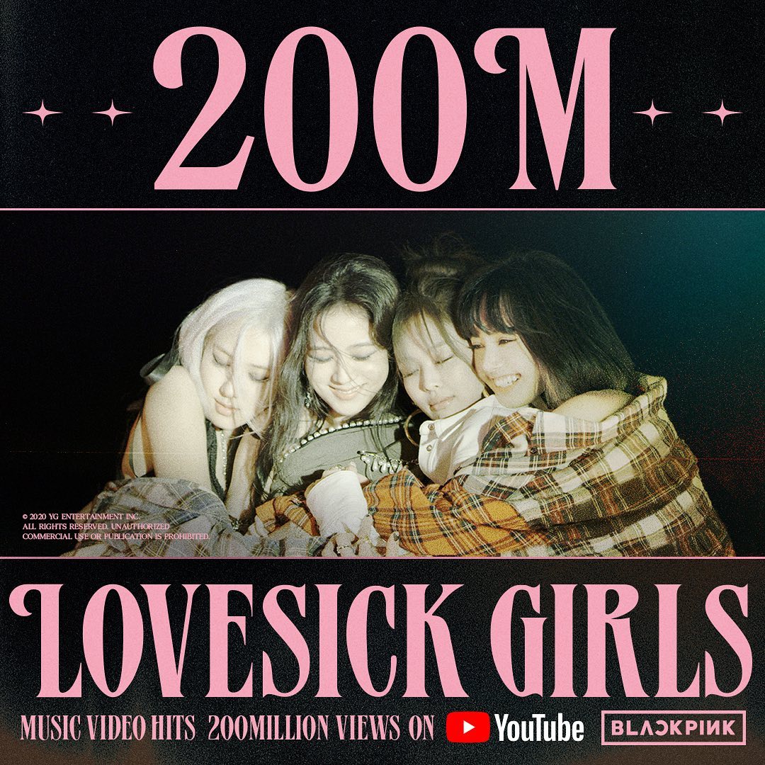#BLACKPINK #블랙핑크 #LovesickGirls #MV #200MILLION #YOUTUBE #YG…