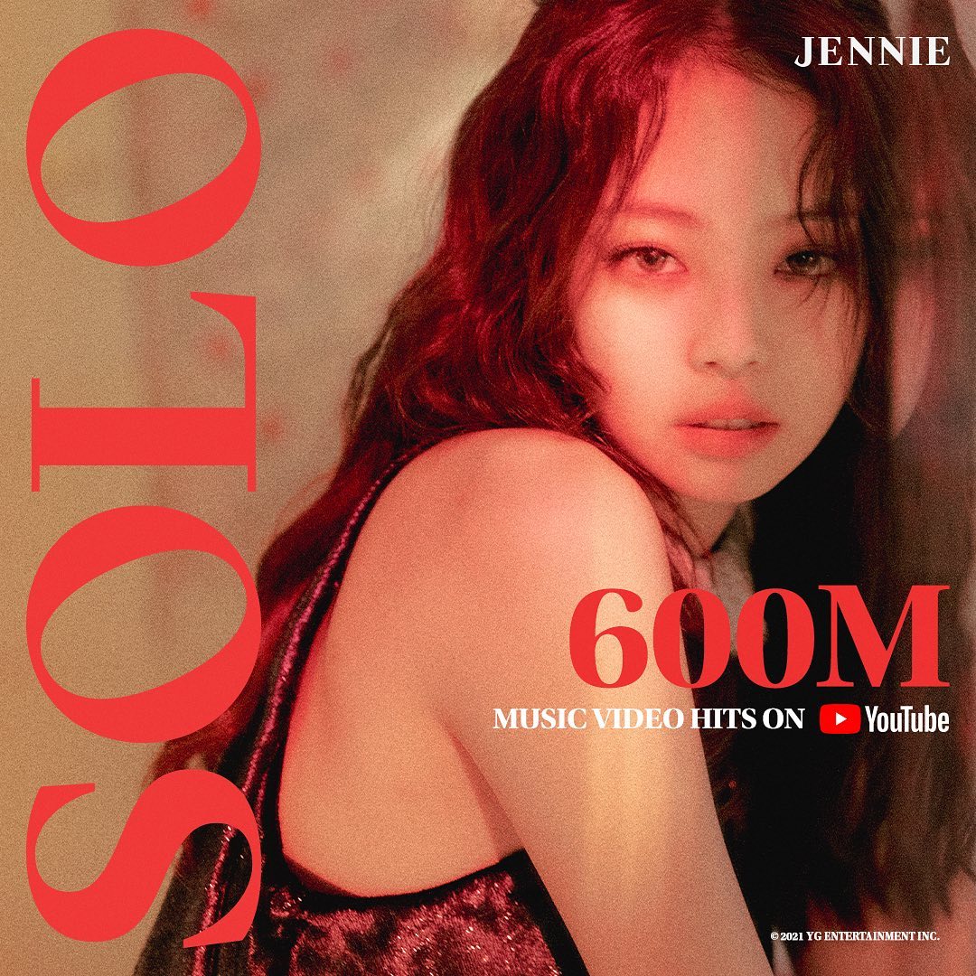 #BLACKPINK #블랙핑크 #JENNIE #제니 #SOLO #MV #600MILLION #YOUTUBE #YG…