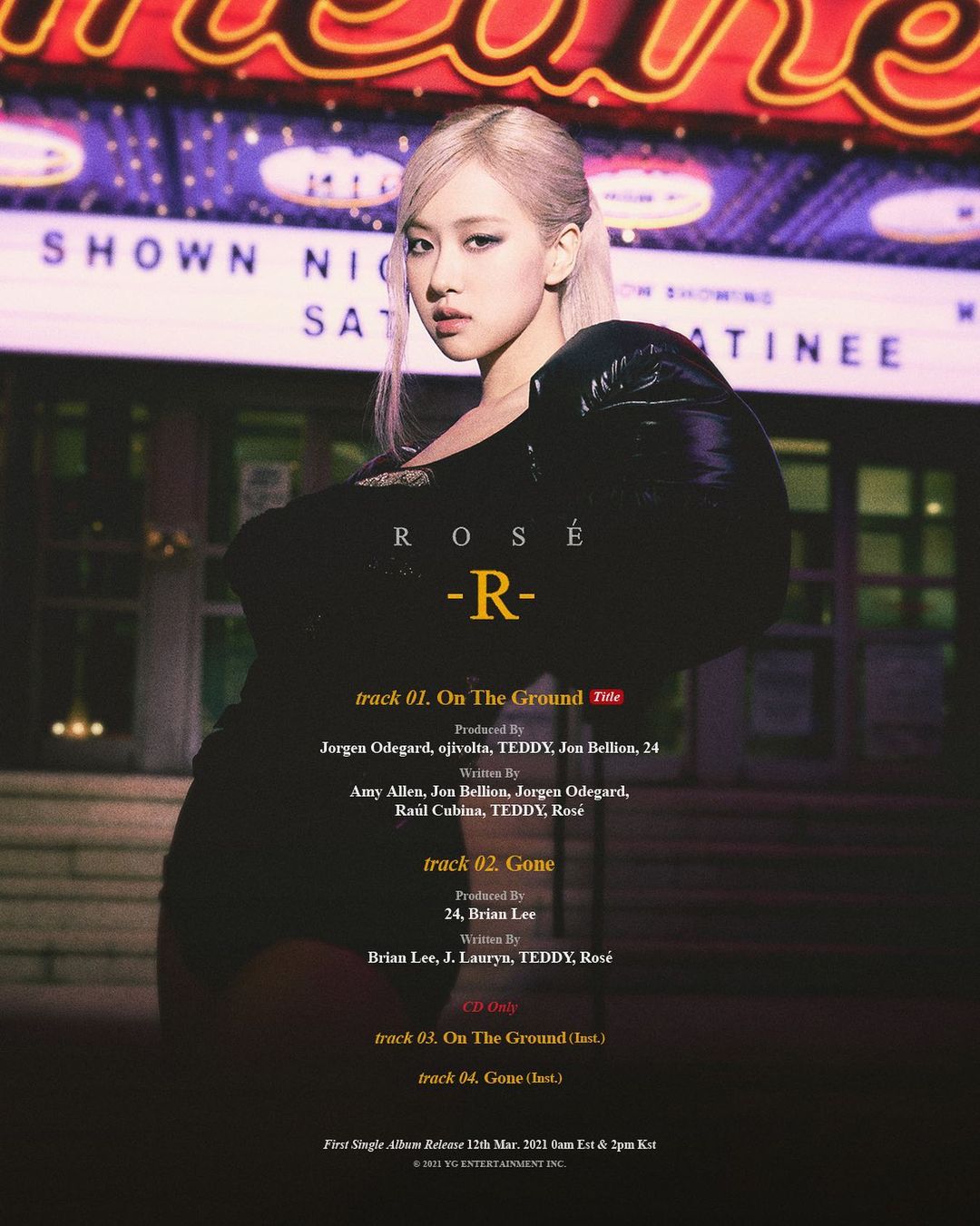MARCH 12  #ROSÉ #로제 #BLACKPINK #블랙핑크 #FirstSingleAlbum #R #TRACKLIST #TITLE #OnT…