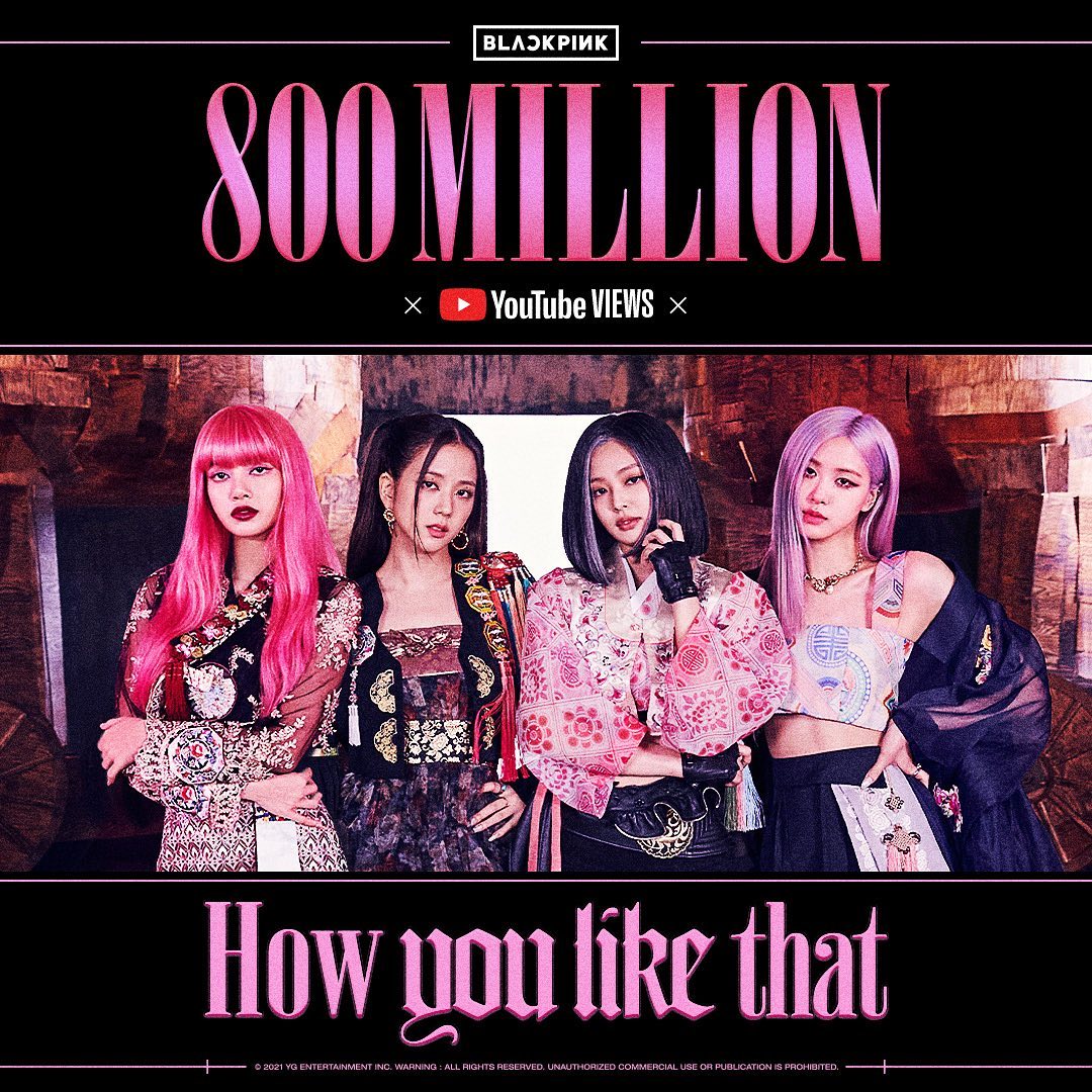 #BLACKPINK #블랙핑크 #HowYouLikeThat #MV #800MILLION #YOUTUBE #YG…