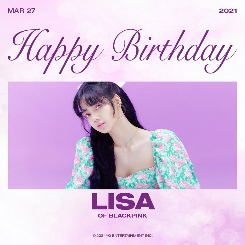 #BLACKPINK #블랙핑크 #LISA #리사 #HAPPYBIRTHDAY #20210327 #YG…