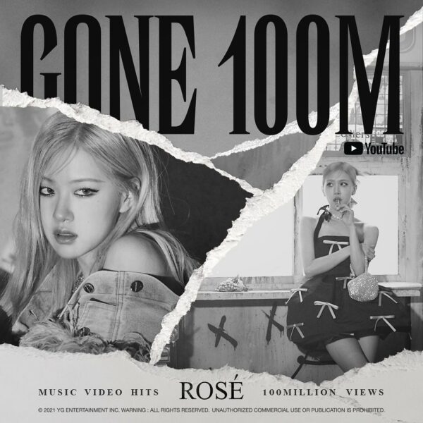 #ROSÉ #로제 #BLACKPINK #블랙핑크 #Gone #MV #100MILLION #YOUTUBE #YG…