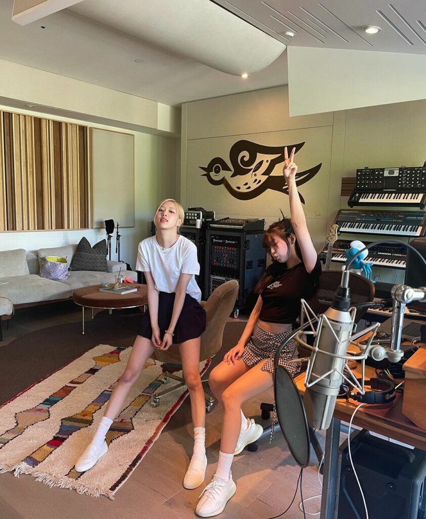in the studio…