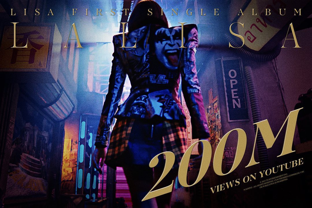 #LISA #리사 #BLACKPINK #블랙핑크 #LALISA #MV #200MILLION #YOUTUBE #YG…