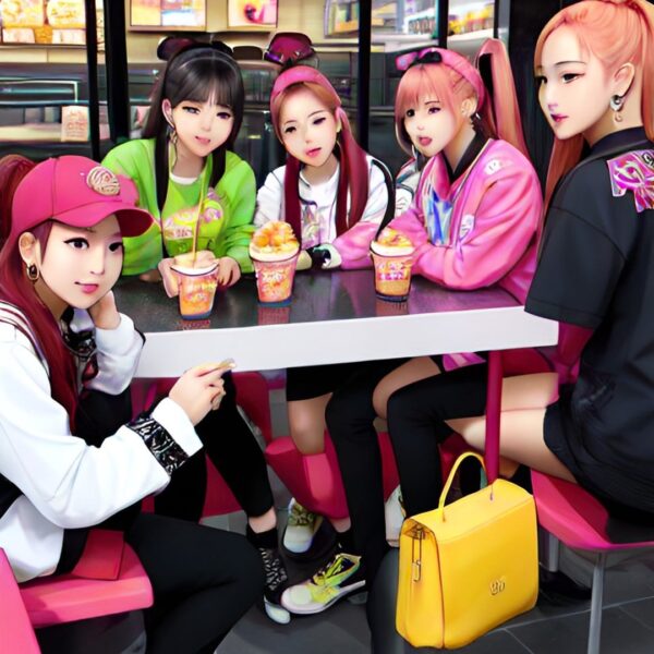 Blackpink go to McDonald's AI art