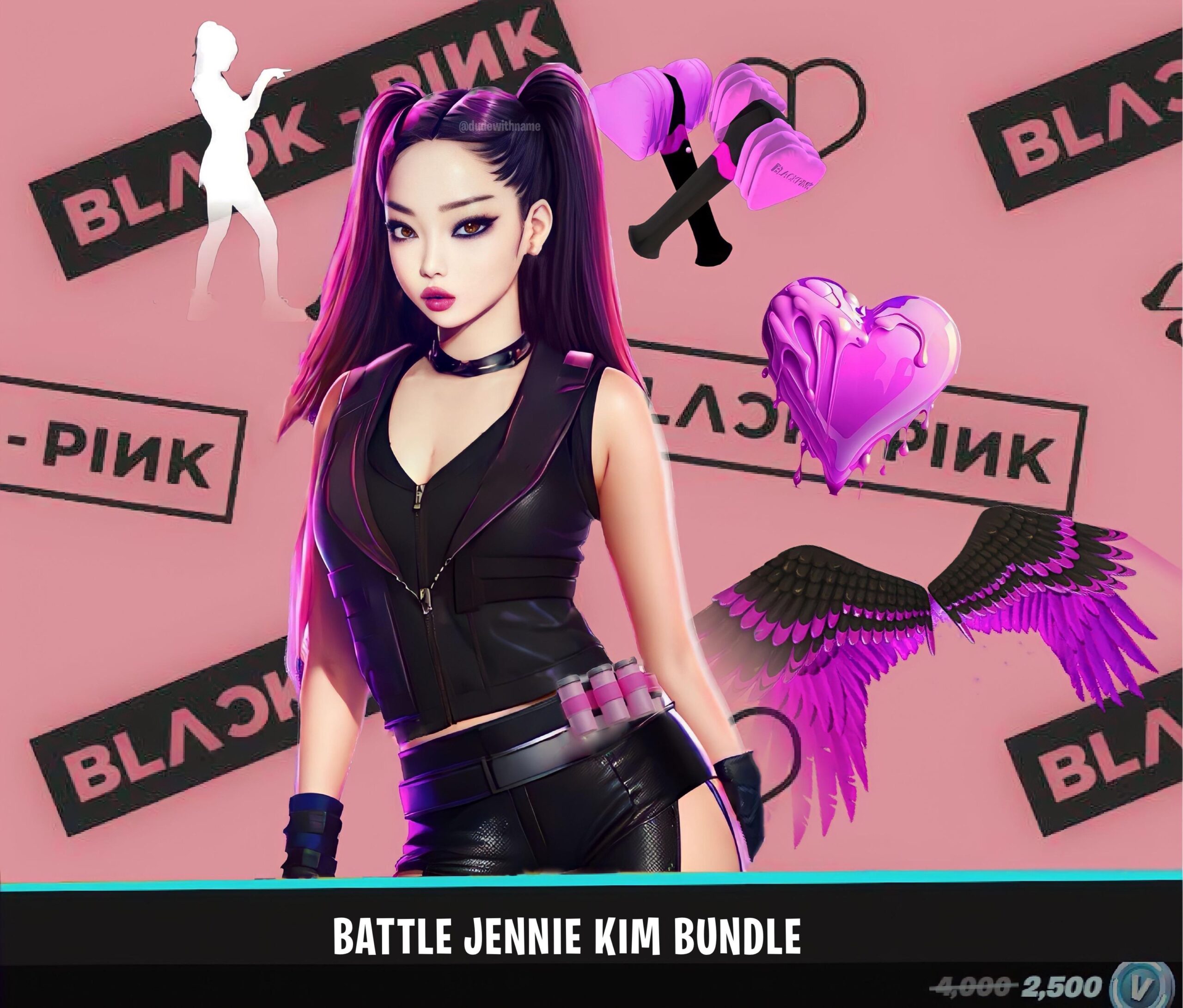 BLACKPINK X Fortnite, Jennie Skin(Concept Art By Me)
