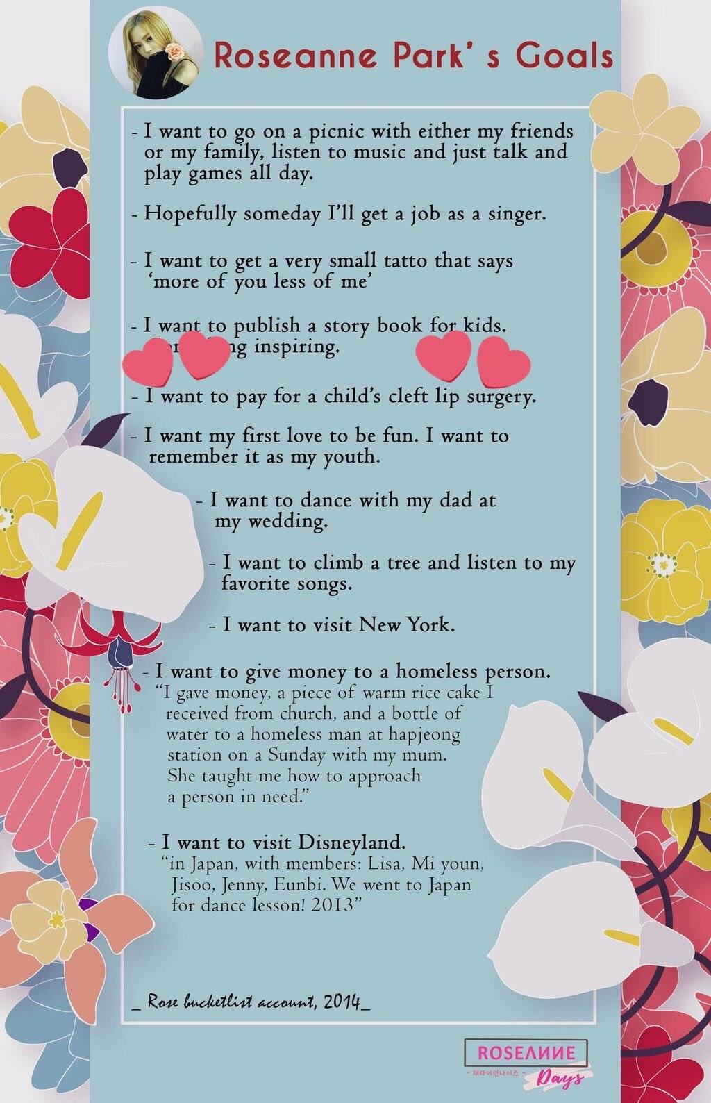 Blackpink Rosé Bucket List Origin