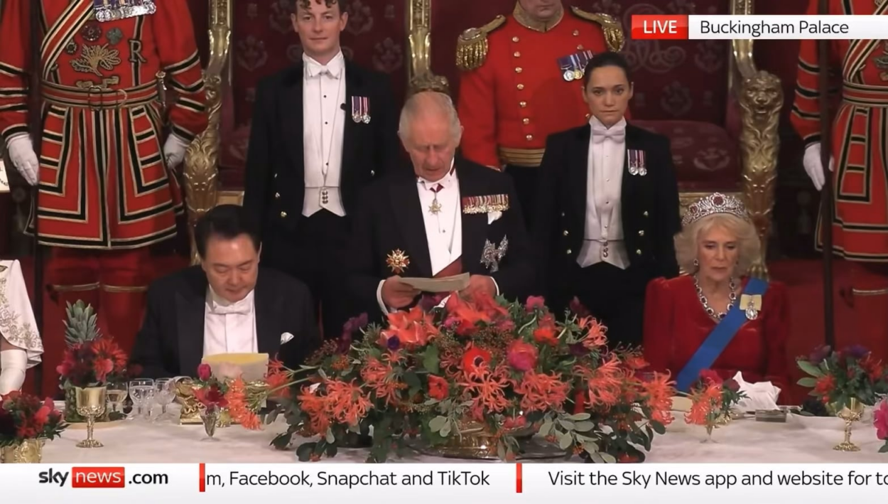 231121 BLACKPINK honoured by King Charles II during His Speech at Korean State Banquet at Buckingham Palace