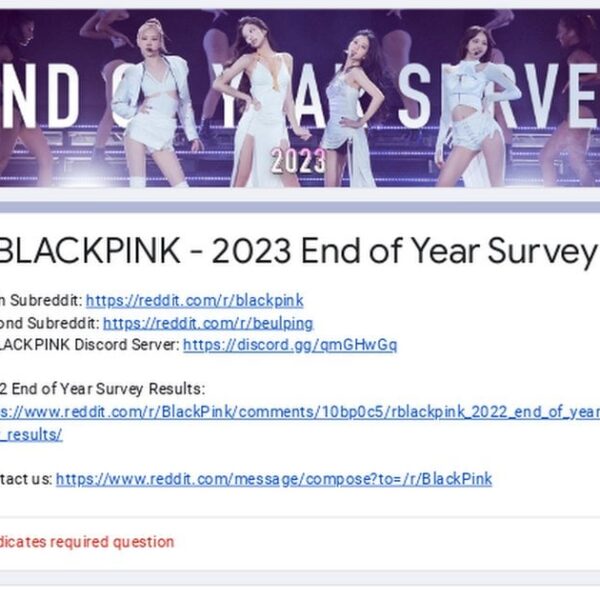 r/BLACKPINK - 2023 End Of Year Survey