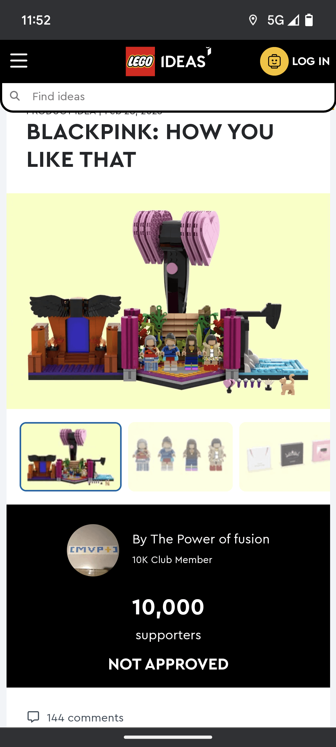 Blackpink Lego set wasn't approved.