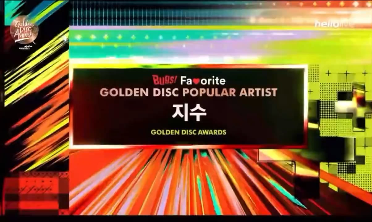 240106 Jisoo wins ‘BUGS Favorite Golden Disc Popular Artist (Female)’ at the 38th Golden Disc Awards!