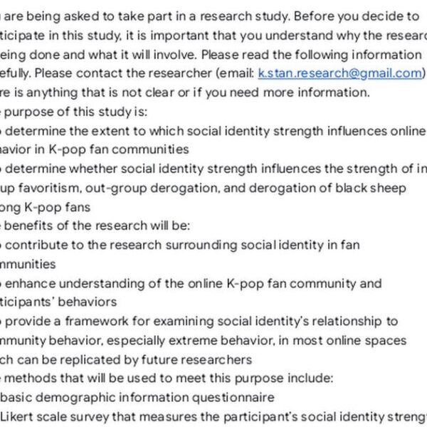 Survey for Blinks—please help out a fellow fan (for science)!