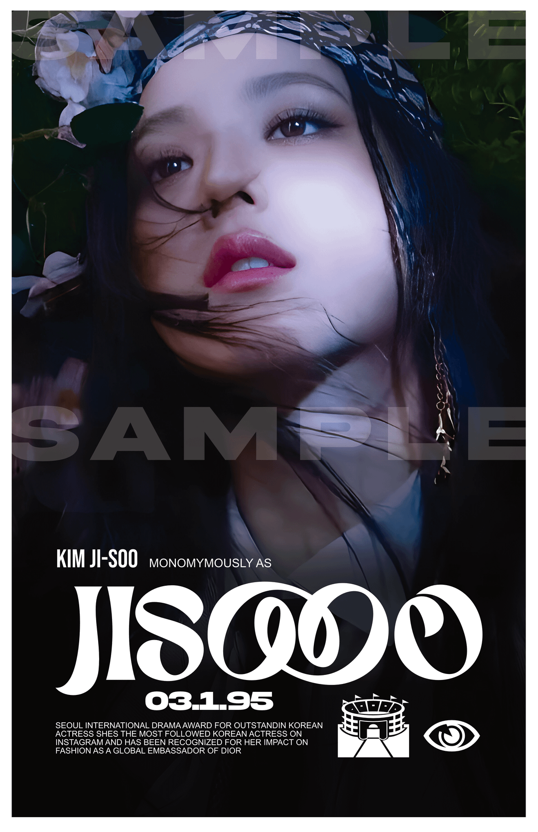 JISOO and blackpink poster designs