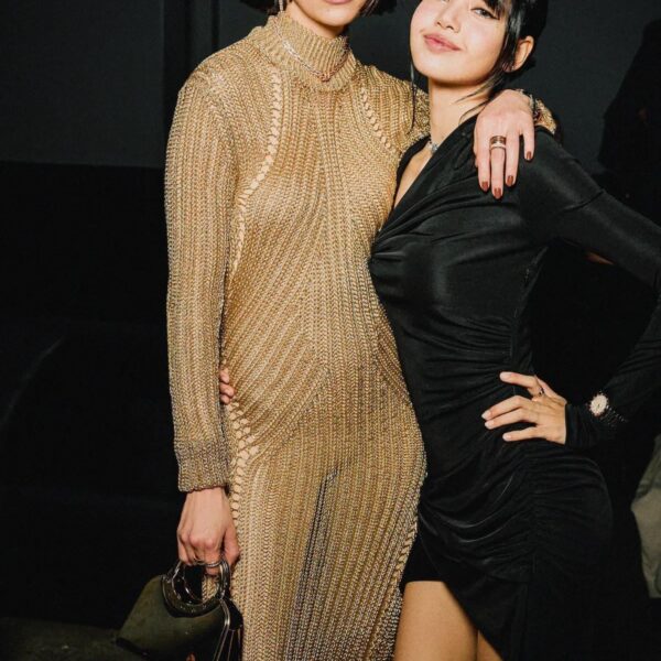 240329 Vogue Japan exclusive photo of Mori Hoshi w/Lisa at Bvlgari Studio event