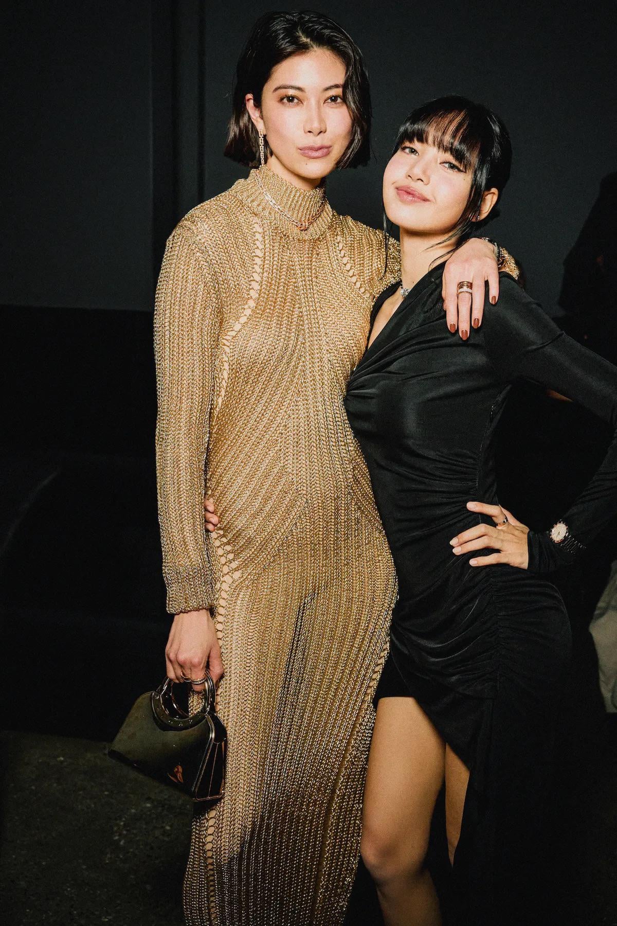 240329 Vogue Japan exclusive photo of Mori Hoshi w/Lisa at Bvlgari Studio event