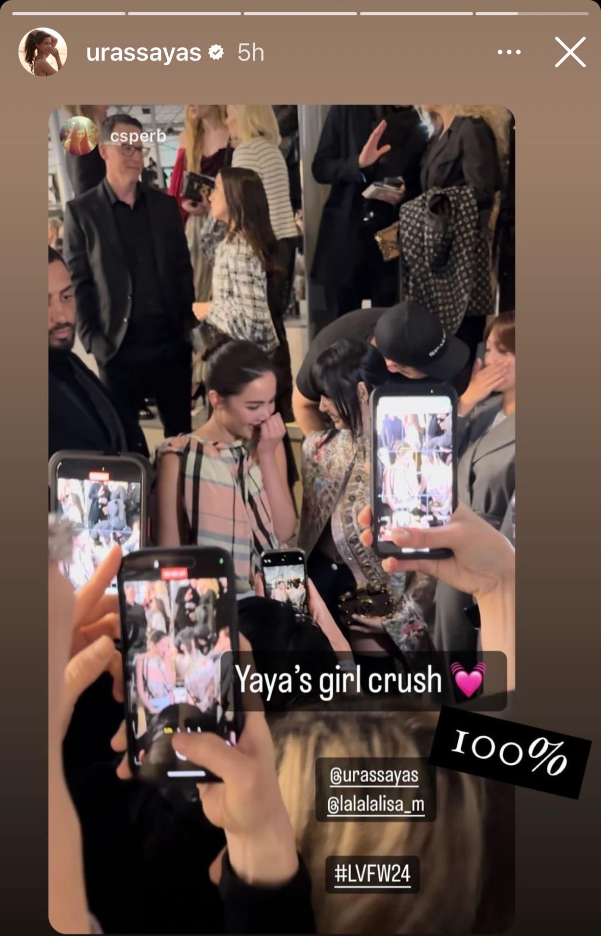 240306 @urassayas IG story update w/Lisa