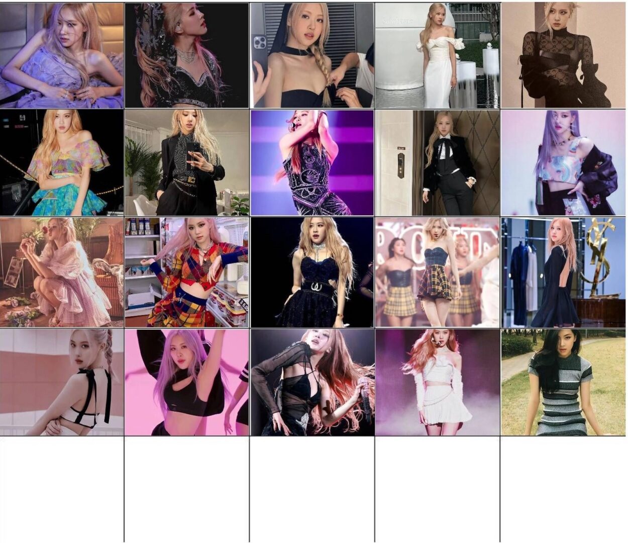 Top 25 Rosé outfit's of all time. 5 most upvoted comments will get a place.