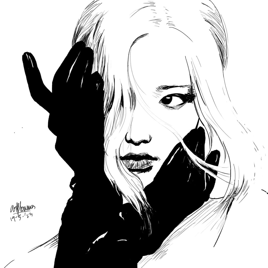 My digital ink drawing of Blackpink member