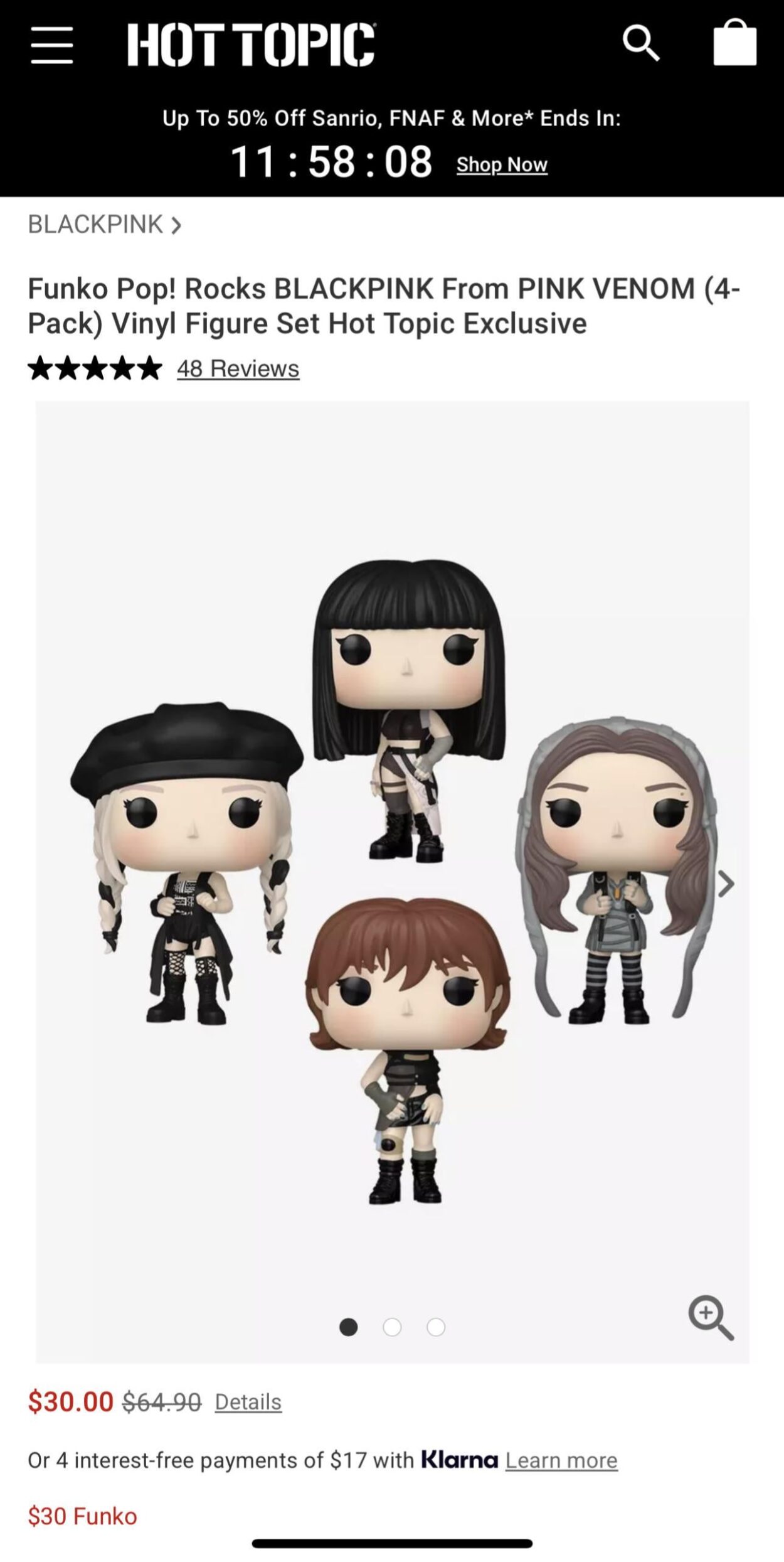 240517 Hot Topic is currently selling the Pink Venom 4-Pack for $30