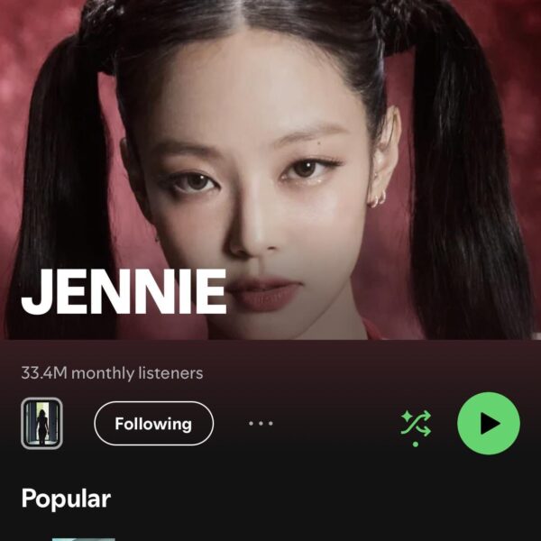240704 ‘One Of The Girls’ by The Weeknd, JENNIE & Lily Rose Depp has surpassed 1 billion streams on Spotify