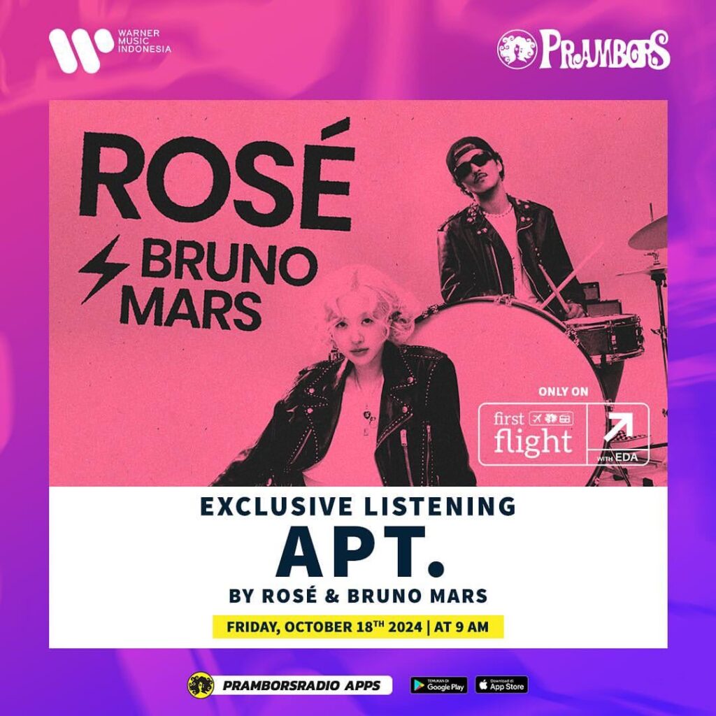 241017 Rosé & Bruno Mars - ‘APT.’ Exclusive Listening on Friday 18 October