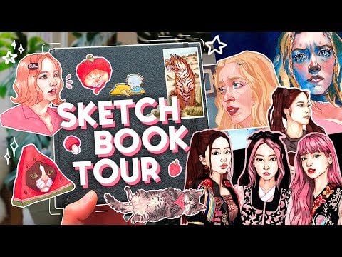 My sketchbook tour, many Lalisa fanart 🤗