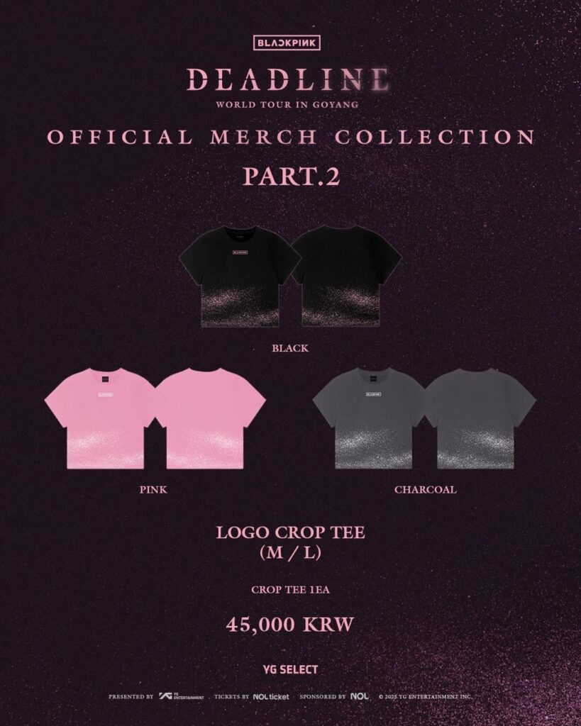 250626 BLACKPINK WORLD TOUR [DEADLINE] IN GOYANG OFFICIAL MERCH COLLECTION PART.2