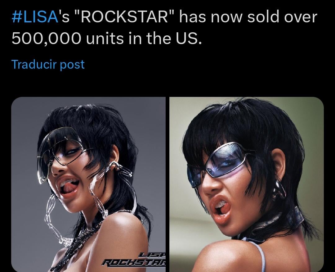"Rockstar" Lead single of Lisa's AlterEgo album has sold 500k units in US