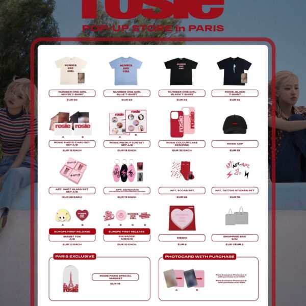 250723 ROSÉ first studio album [rosie] POP-UP STORE in PARIS MD LIST