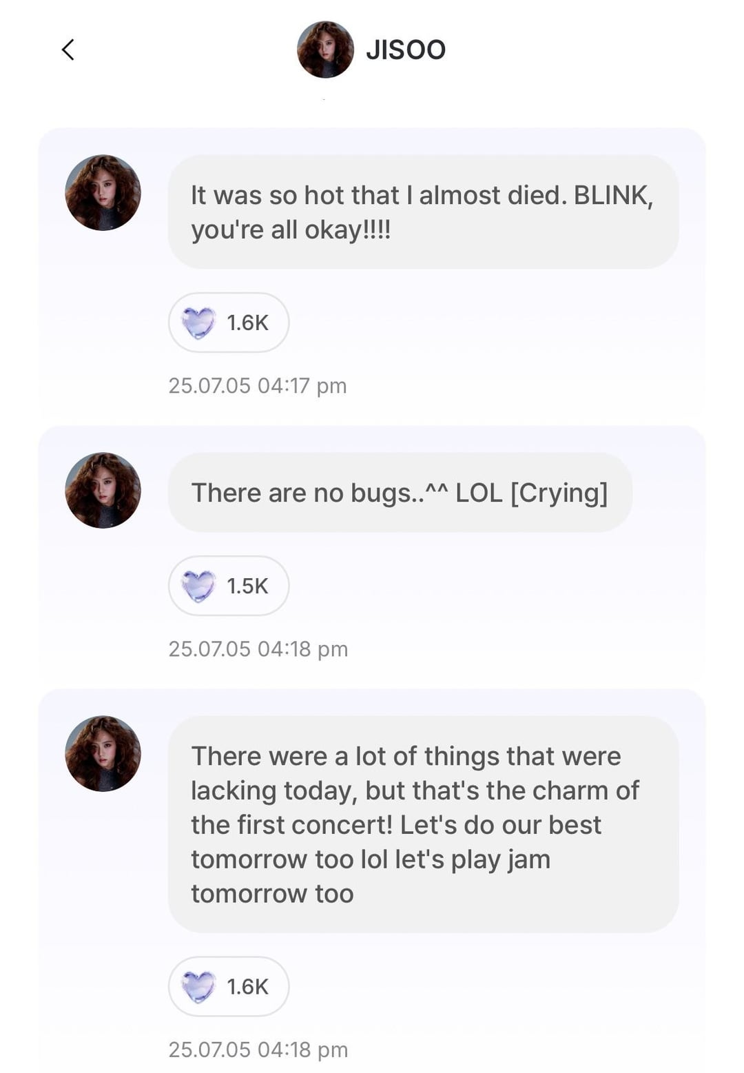 250706 JISOO APP Feed Update