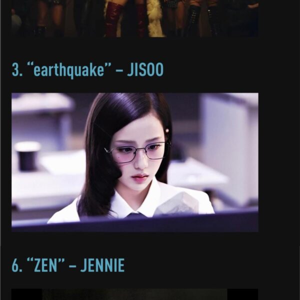 250728 LISA - ‘FXCK UP THE WORLD’, JISOO - ‘earthquake’ & JENNIE - ‘ZEN’ ranked #1, #3 & #6 on Genius Korea’s Best K-Pop Music Videos of 2025 So Far