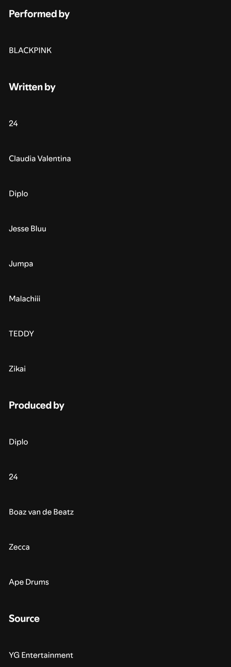 250711 Teddy is not credited as a producer on 'Jump'