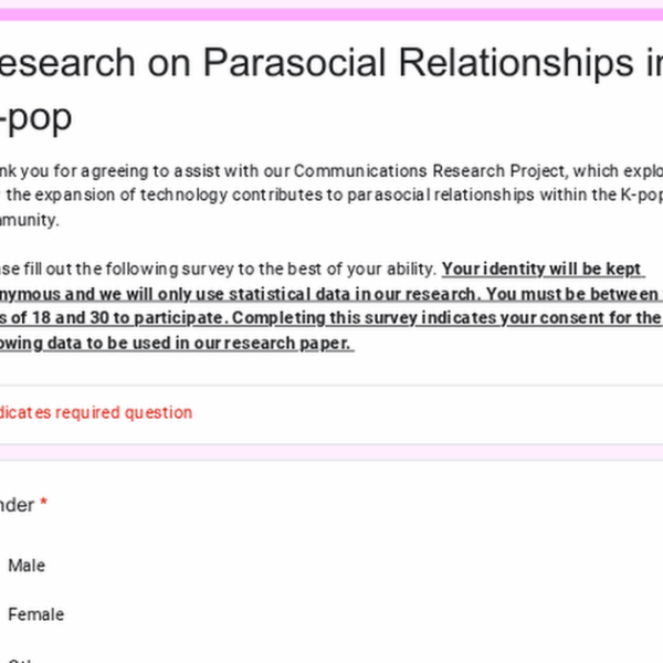 250727 - Research on Parasocial Relationships in K-pop