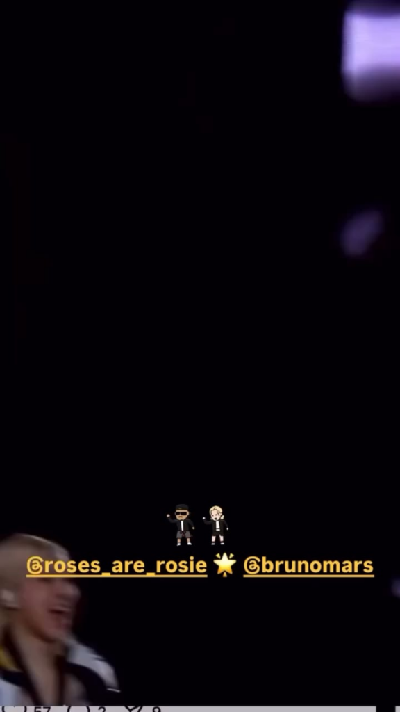 250714 Rosé IG Story Update w/ Bruno Mars