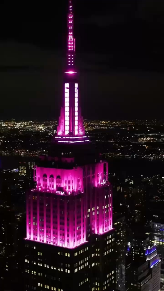 250711 The Empire State Building lights up Pink to celebrate the release of BLACKPINK - ‘뛰어 (JUMP)’