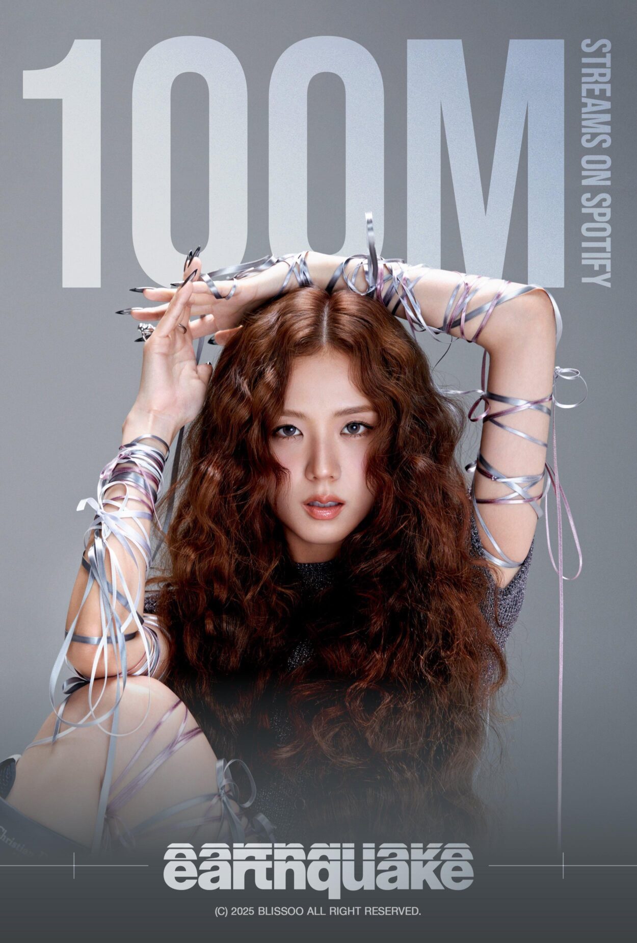 250702 JISOO - ‘earthquake’ hits 100 MILLION STREAMS on Spotify! [Official Poster]