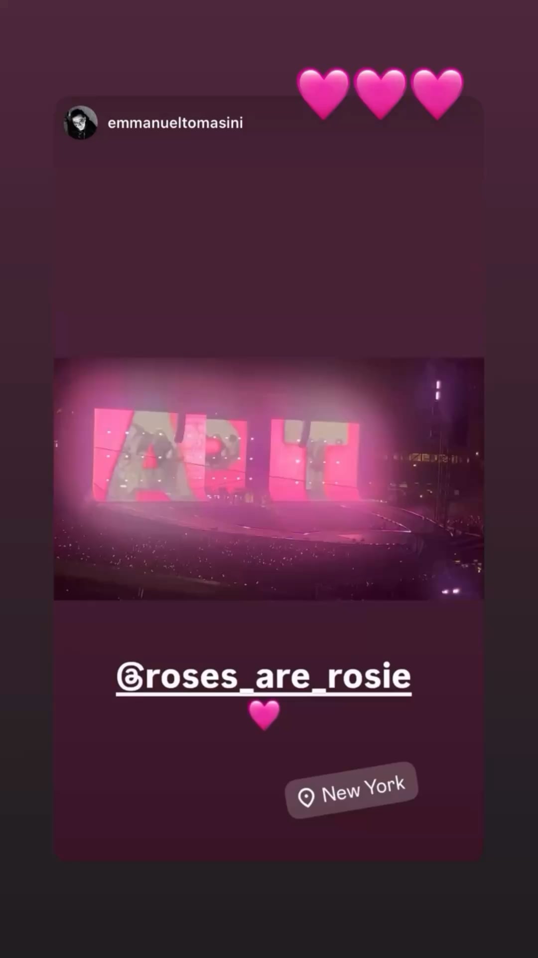 250728 Rosé IG Story Update