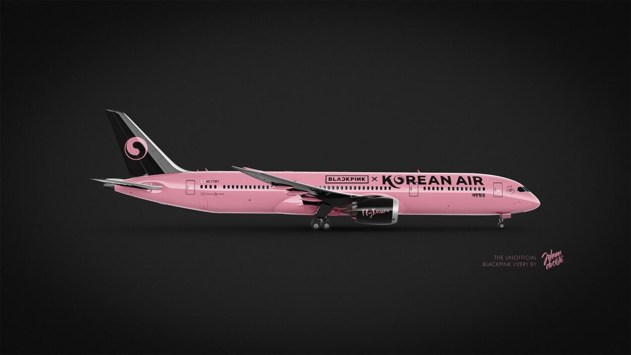250704 My unofficial Korean Air livery (BLACKPINK edition). I thought maybe you fans would be interested in seeing that! What do you think?