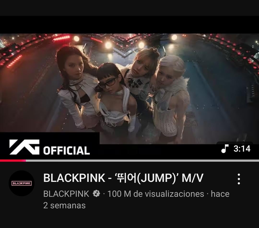 250726 ‘뛰어(JUMP)’ hit it's first 100 Million views on YouTube