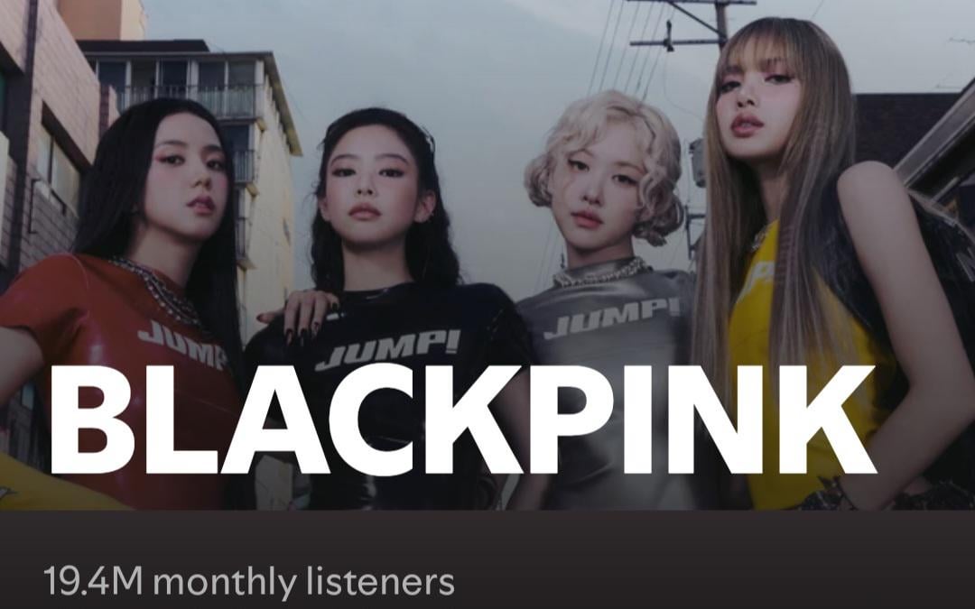250713 BLACKPINK has reached 19 MILLION monthly listeners! (+)