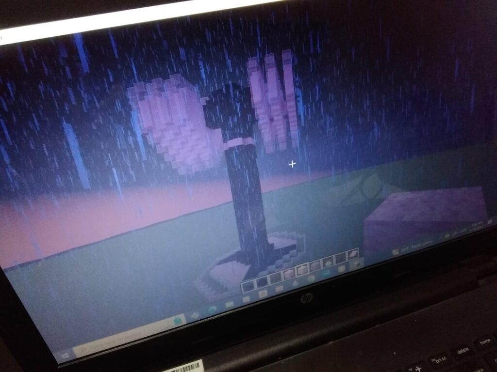 07032025 So I found a pic of the Blackpink lightsick I made on Minecraft about a year ago