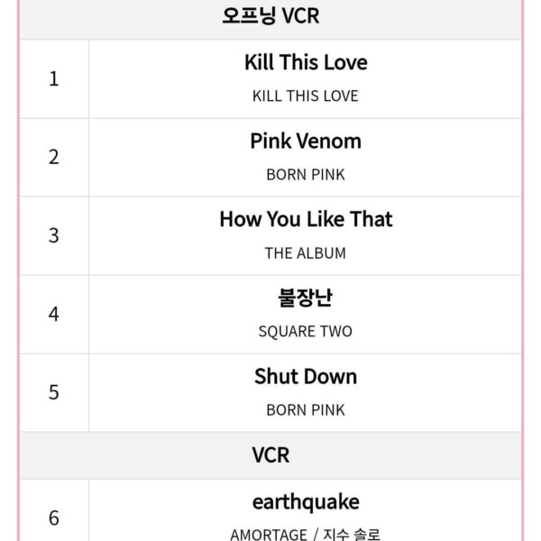 20250705 DEADLINE - GOYANG D1 SETLIST [SPOILER]