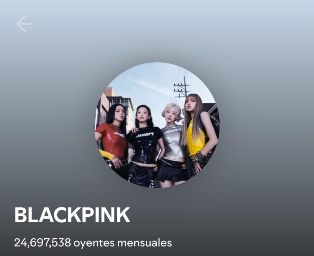 250719 BlackPink is now the female group with the most monthly listeners on Spotify currently surpassing KATSEYE