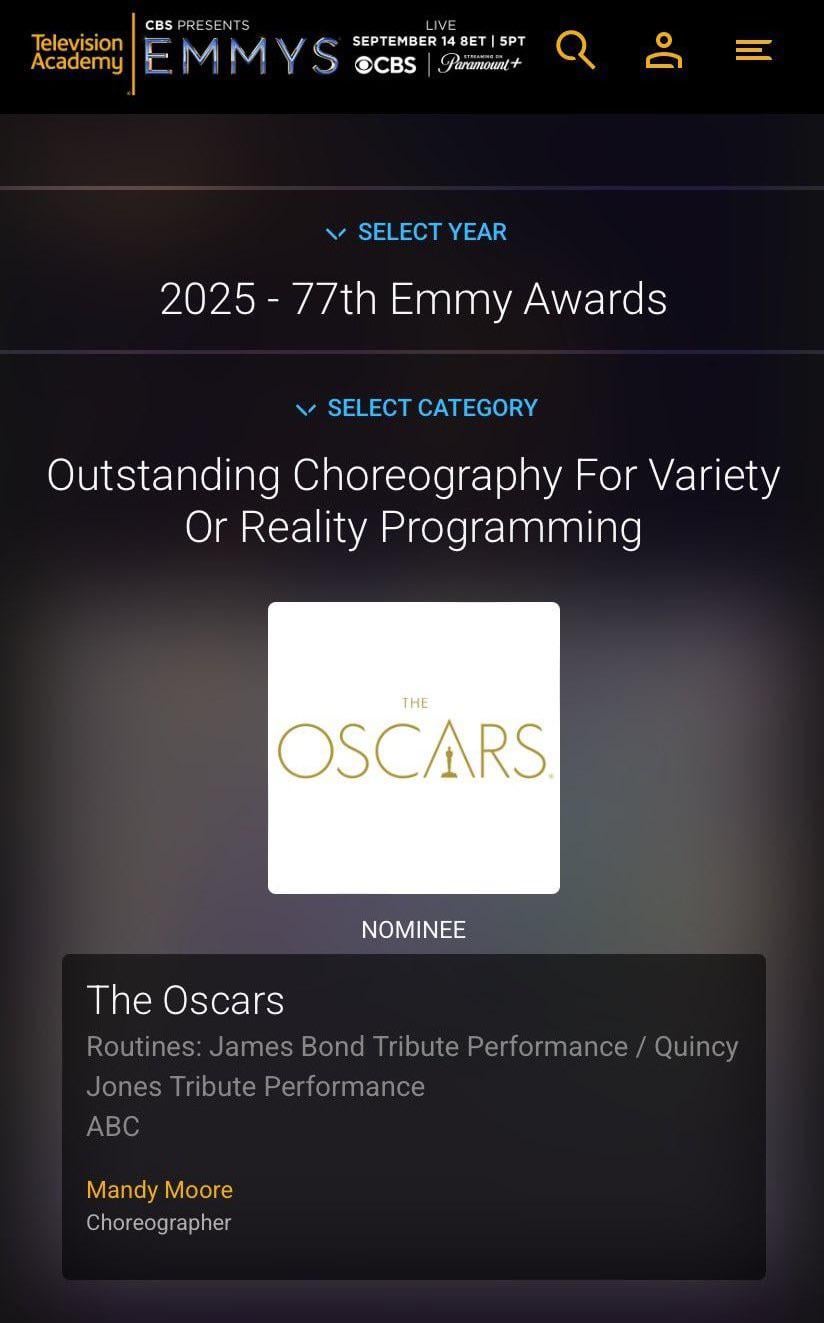 250715 The James Bond Tribute Performance at The Oscars, performed by LISA, Doja Cat & RAYE, has been nominated for ‘Outstanding Choreography for Variety or Reality Programming’ at 77th Primetime Emmy Awards!