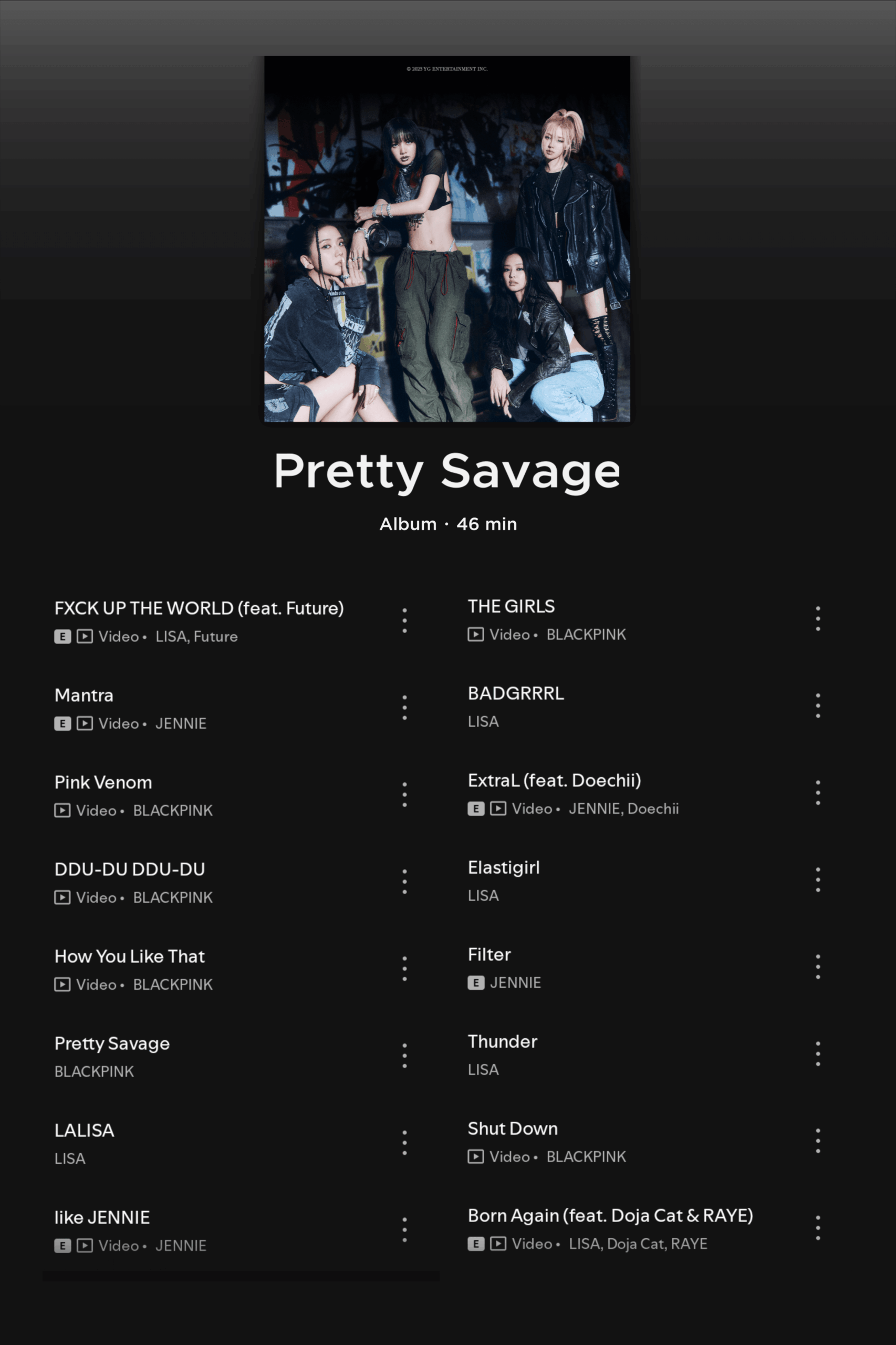 20250730 - What if we made a BLACKPINK album out of all their songs based on vibes and themes? (Part 3)