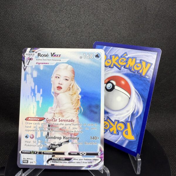 Made Pokemon Photocards for Rosé based on the Deadline Tour! 🖤💖🎤