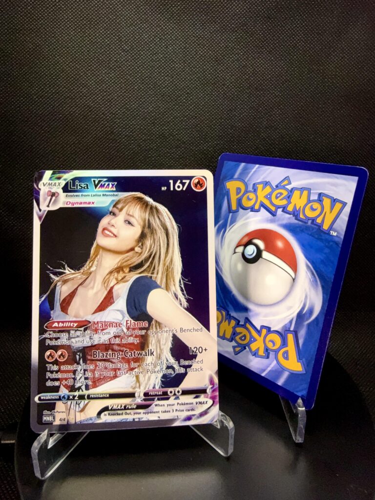 Made a Holographic Pokemon Photocard of Lisa based on the Deadline tour!! 🖤💖🎤