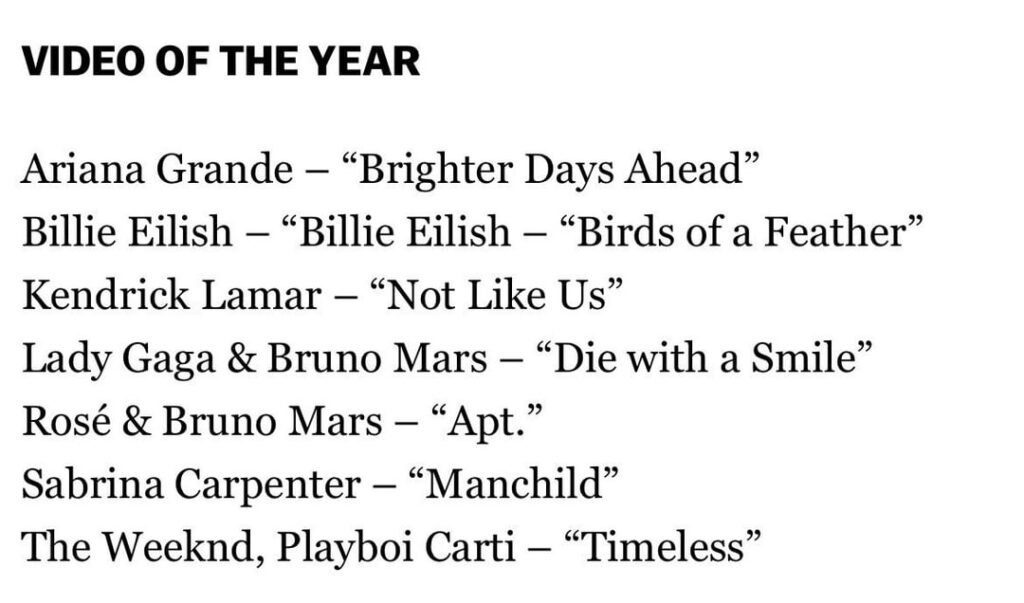 250805 JISOO, JENNIE, ROSÉ & LISA are nominated in 8 CATEGORIES at The MTV Video Music Awards 2025!
